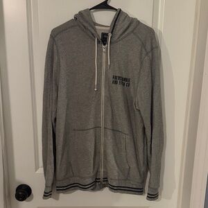 Abercrombie & Fitch Gray Zip-Up Men's Sweater